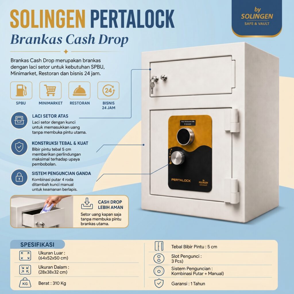 Brankas Solingen Pertalock - Brankas Kasir Solingen